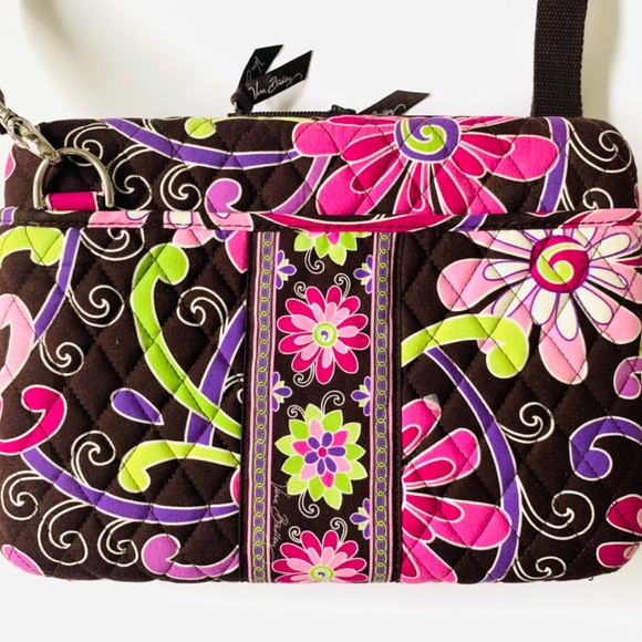 Vera Bradley Purple Punch Tablet Case Hard Shell iPad Mini Laptop Bag Crossbody - Picture 6 of 8
